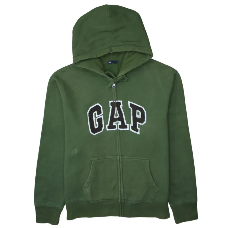 Gap 90's Spellout Full Zip Up Hoodie Large  Green made by GAP