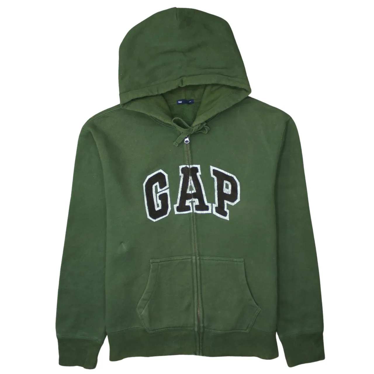 Gap 90's Spellout Full Zip Up Hoodie Large Green sold by Vintage Club