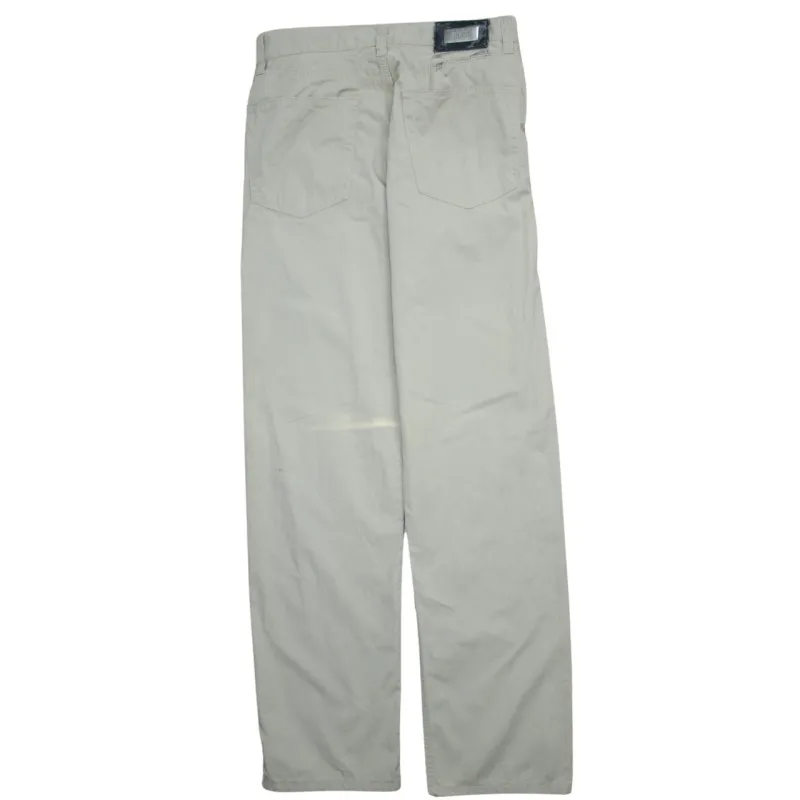 HUGO BOSS 90's Lightweight Straight Leg Baggy Trousers / Pants 31 Beige Cream made by Hugo Boss