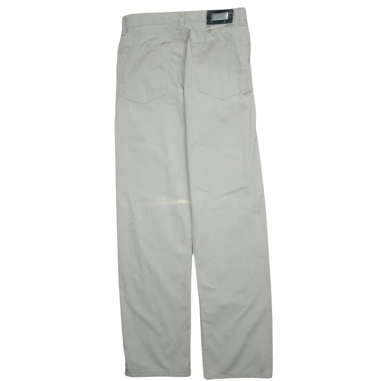 HUGO BOSS 90's Lightweight Straight Leg Baggy Trousers / Pants 31 Beige Cream sold by Vintage Club