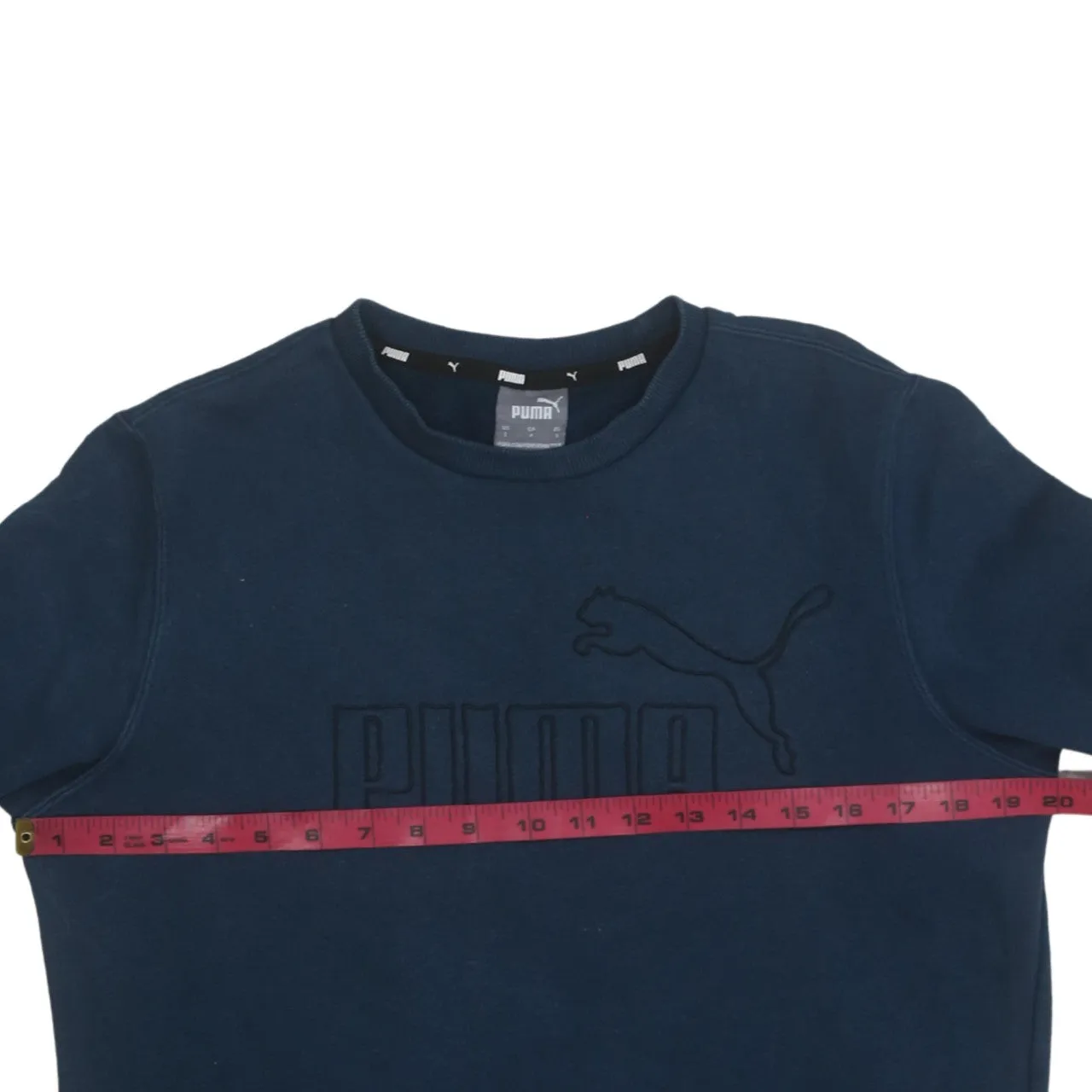 Puma 90's Spellout Crew Neck Sweatshirt Small Navy Blue sold by Vintage Club product image thumbnail 5