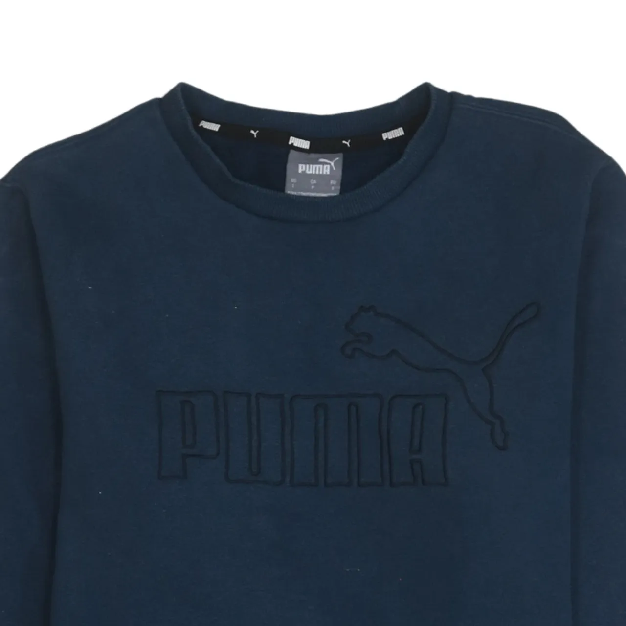 Puma 90's Spellout Crew Neck Sweatshirt Small Navy Blue sold by Vintage Club product image thumbnail 3