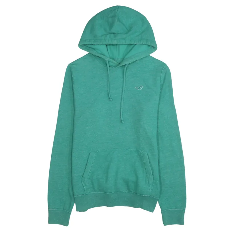 Hollister 90's Drawstring Pockets Pullover Hoodie Small Green sold by Vintage Club