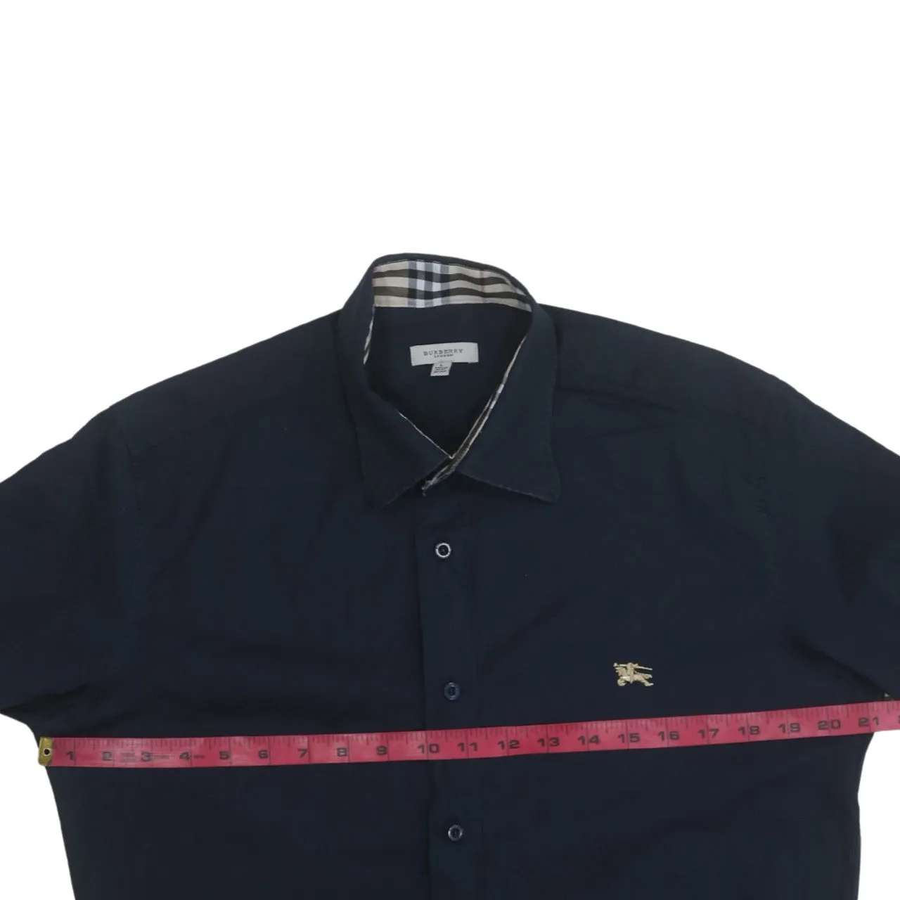 Burberry 90's Long Sleeve Button Up Shirt Large Navy Blue sold by Vintage Club product image thumbnail 5