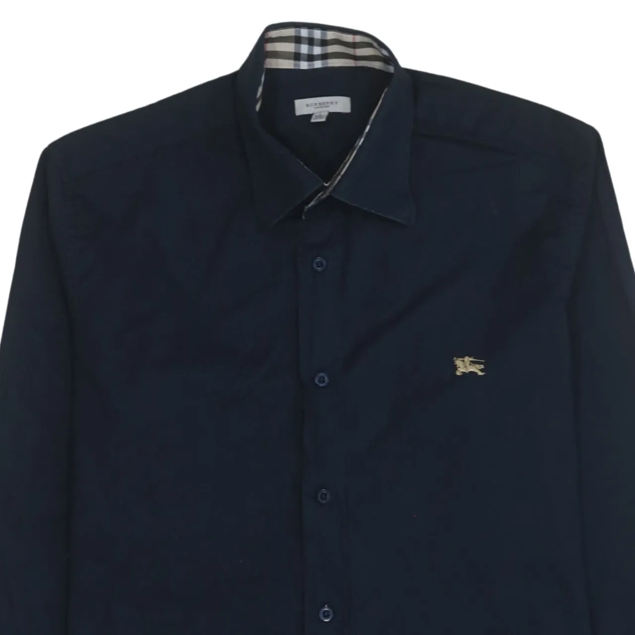 Burberry 90's Long Sleeve Button Up Shirt Large Navy Blue sold by Vintage Club product image thumbnail 3