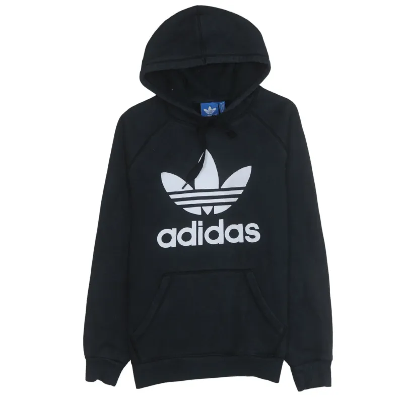 Adidas 90's Spellout Pullover Hoodie Small Black sold by Vintage Club