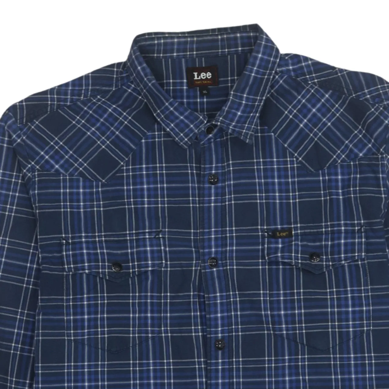 Lee 90's Long Sleeve Button Up Shirt XLarge Navy Blue sold by Vintage Club product image thumbnail 3