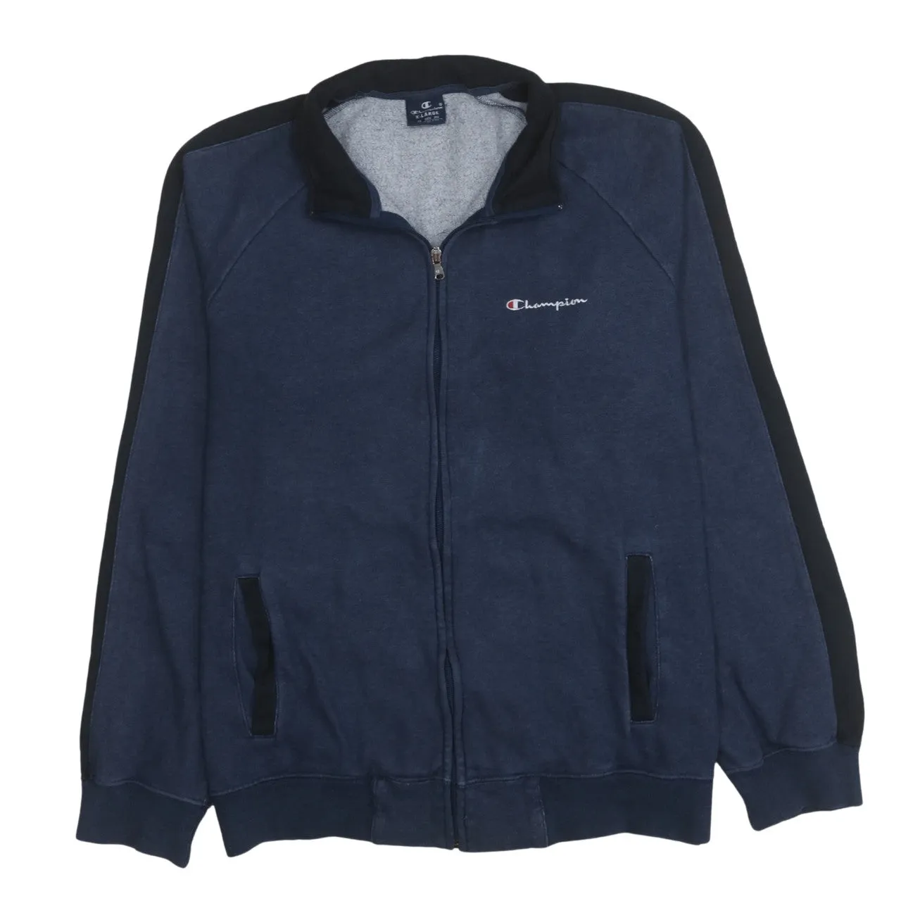 Champion 90's Lightweight Full Zip Up Sweatshirt XLarge Navy Blue sold by Vintage Club