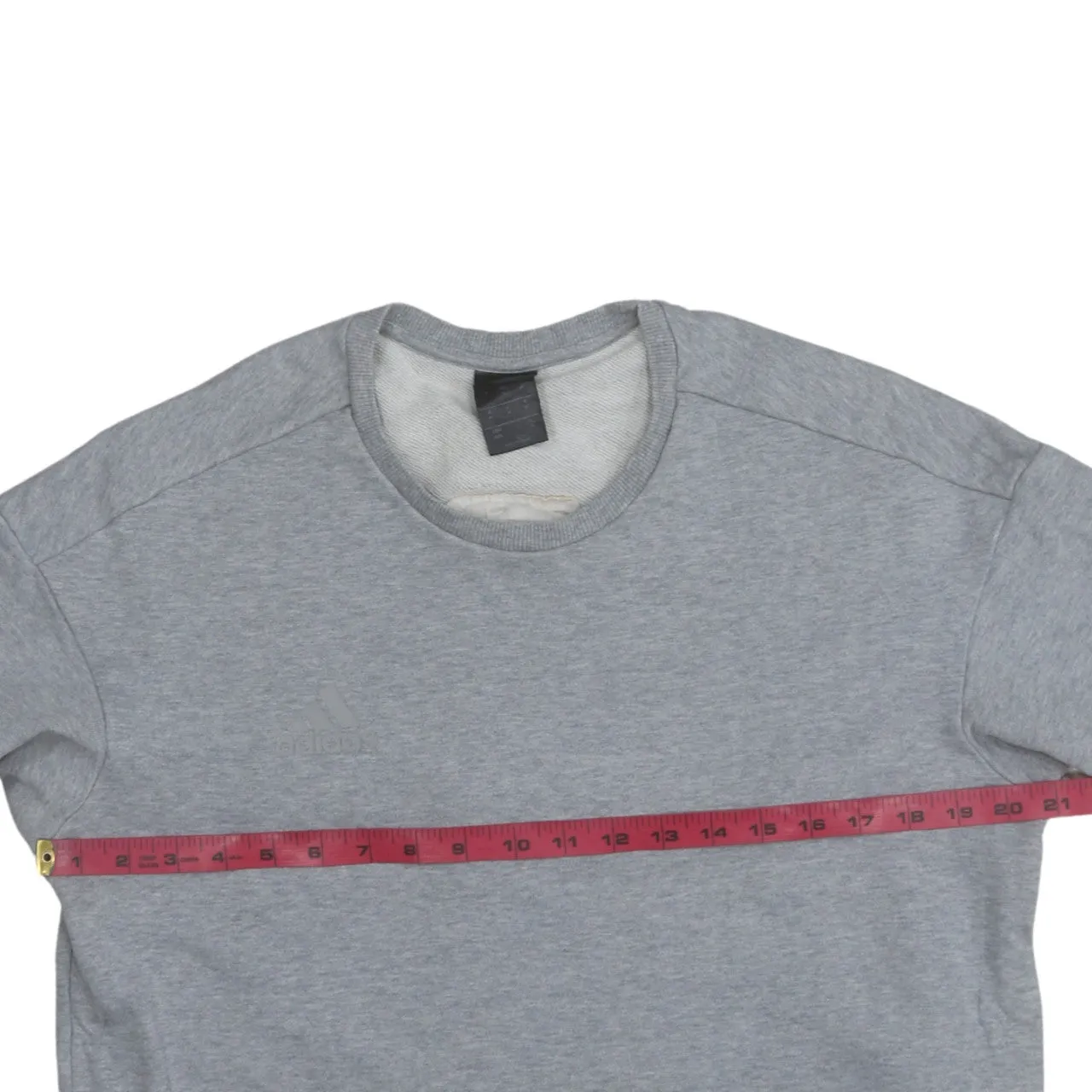 Adidas 90's Plain Crew Neck Sweatshirt Medium Grey sold by Vintage Club product image thumbnail 5