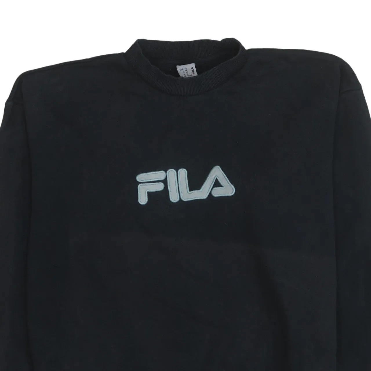 Fila 90's Spellout Crew Neck Sweatshirt XLarge Black sold by Vintage Club product image thumbnail 3