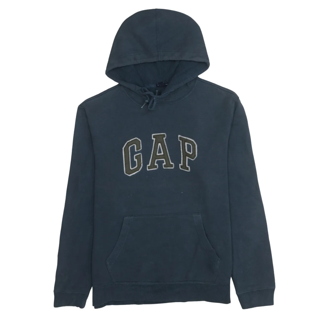 Gap 90's Spellout Pullover Hoodie Medium Navy Blue sold by Vintage Club