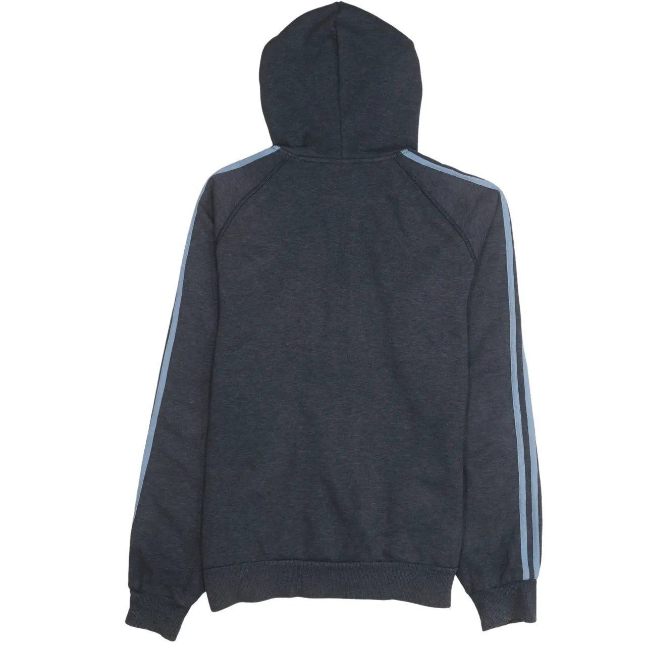 Adidas 90's Striped Sleeve Full Zip Up Hoodie Medium Grey sold by Vintage Club product image thumbnail 2