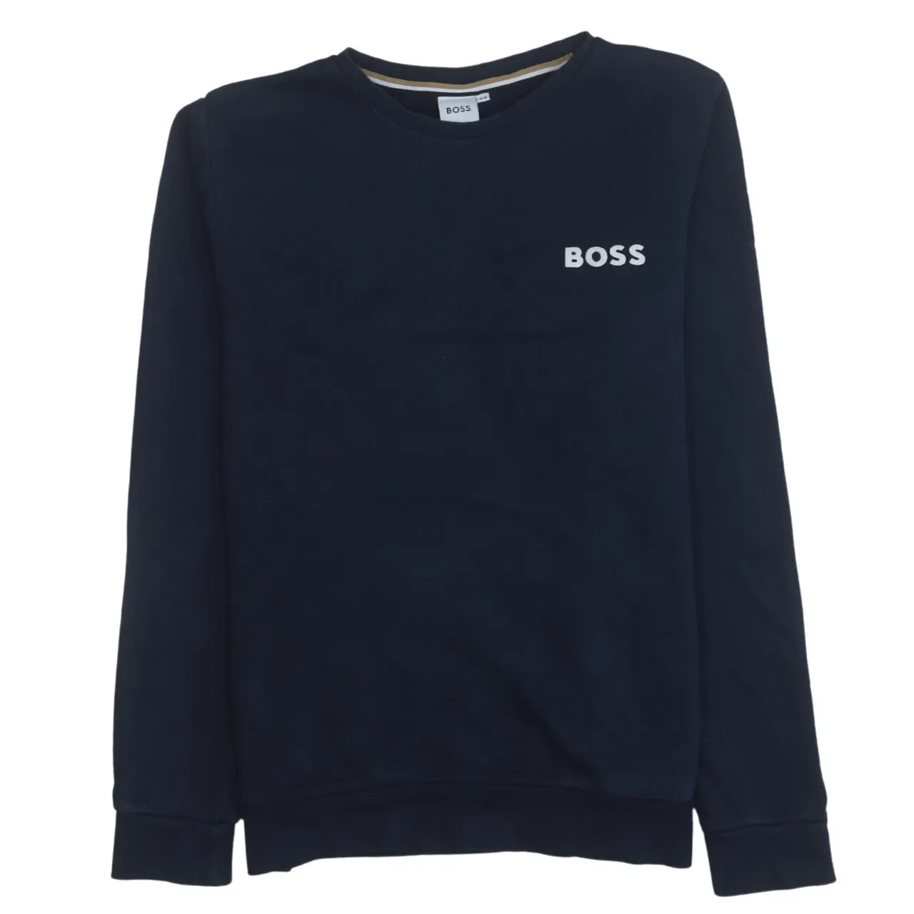 HUGO BOSS 90's Lightweight Crew Neck Sweatshirt Medium Navy Blue sold by Vintage Club