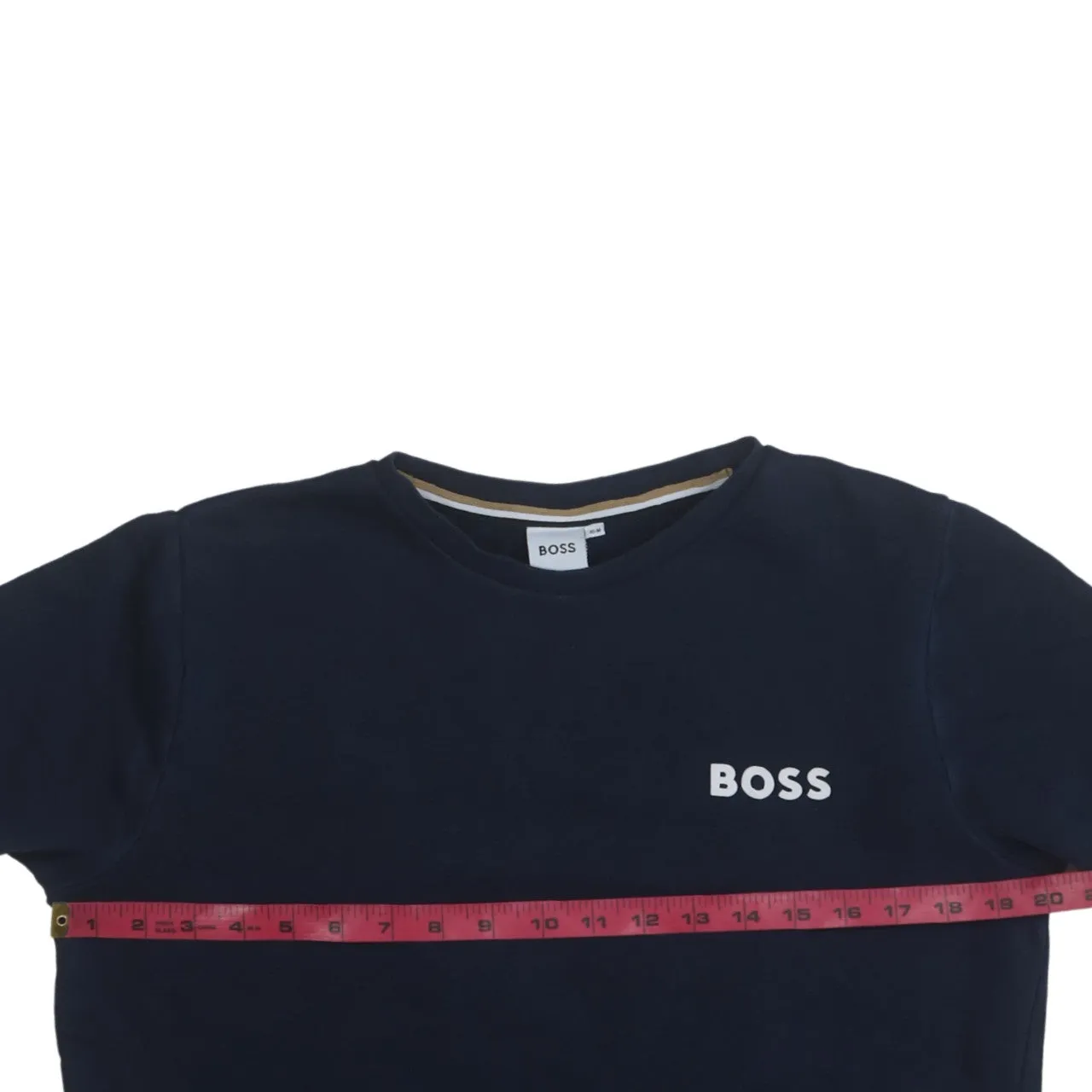 HUGO BOSS 90's Lightweight Crew Neck Sweatshirt Medium Navy Blue sold by Vintage Club product image thumbnail 5
