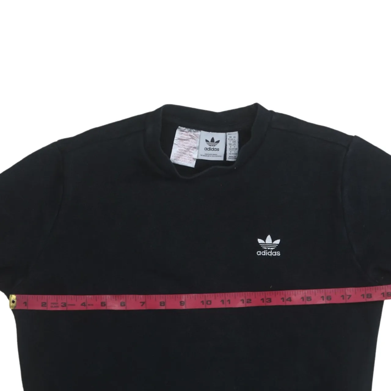Adidas 90's Lightweight Crew Neck Sweatshirt Large Black sold by Vintage Club product image thumbnail 5