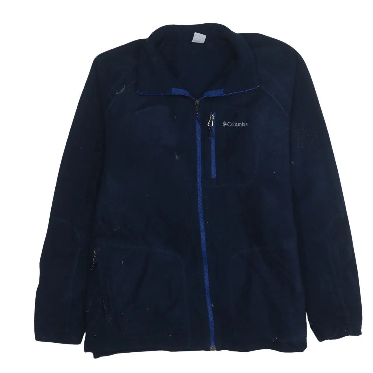 Columbia 90's Hiking Warm Full Zip Up Fleece Jumper XLarge Navy Blue sold by Vintage Club