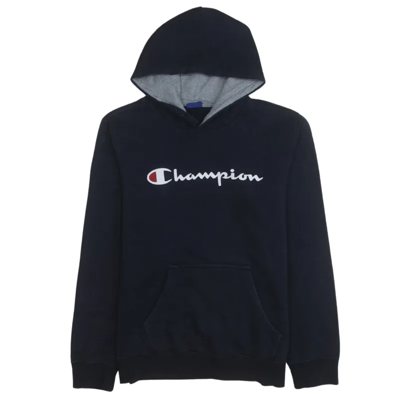 Champion 90's Spellout Pullover Hoodie Medium Black sold by Vintage Club