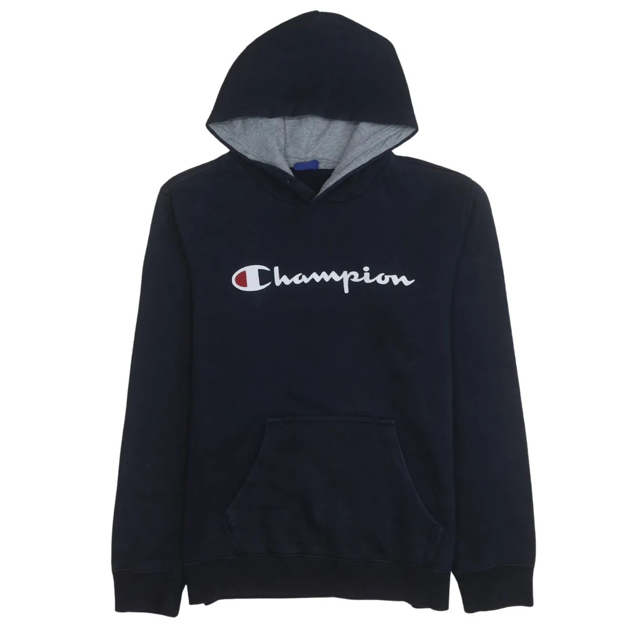Champion 90's Spellout Pullover Hoodie Medium Black sold by Vintage Club