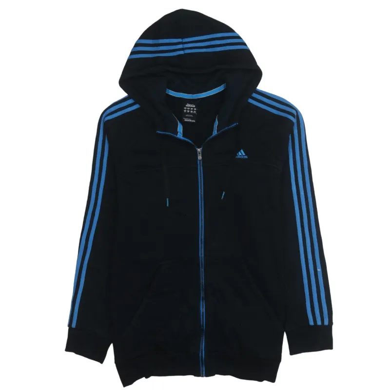 Adidas 90's Striped Sleeve Full Zip Up Hoodie XLarge Black sold by Vintage Club
