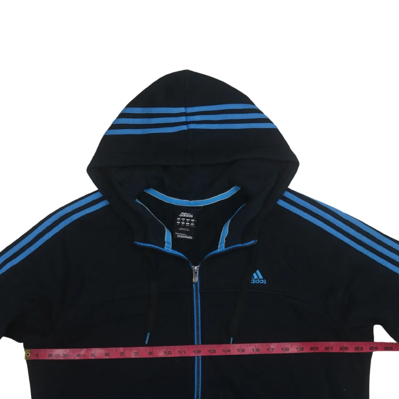 Adidas 90's Striped Sleeve Full Zip Up Hoodie XLarge Black sold by Vintage Club product image thumbnail 5
