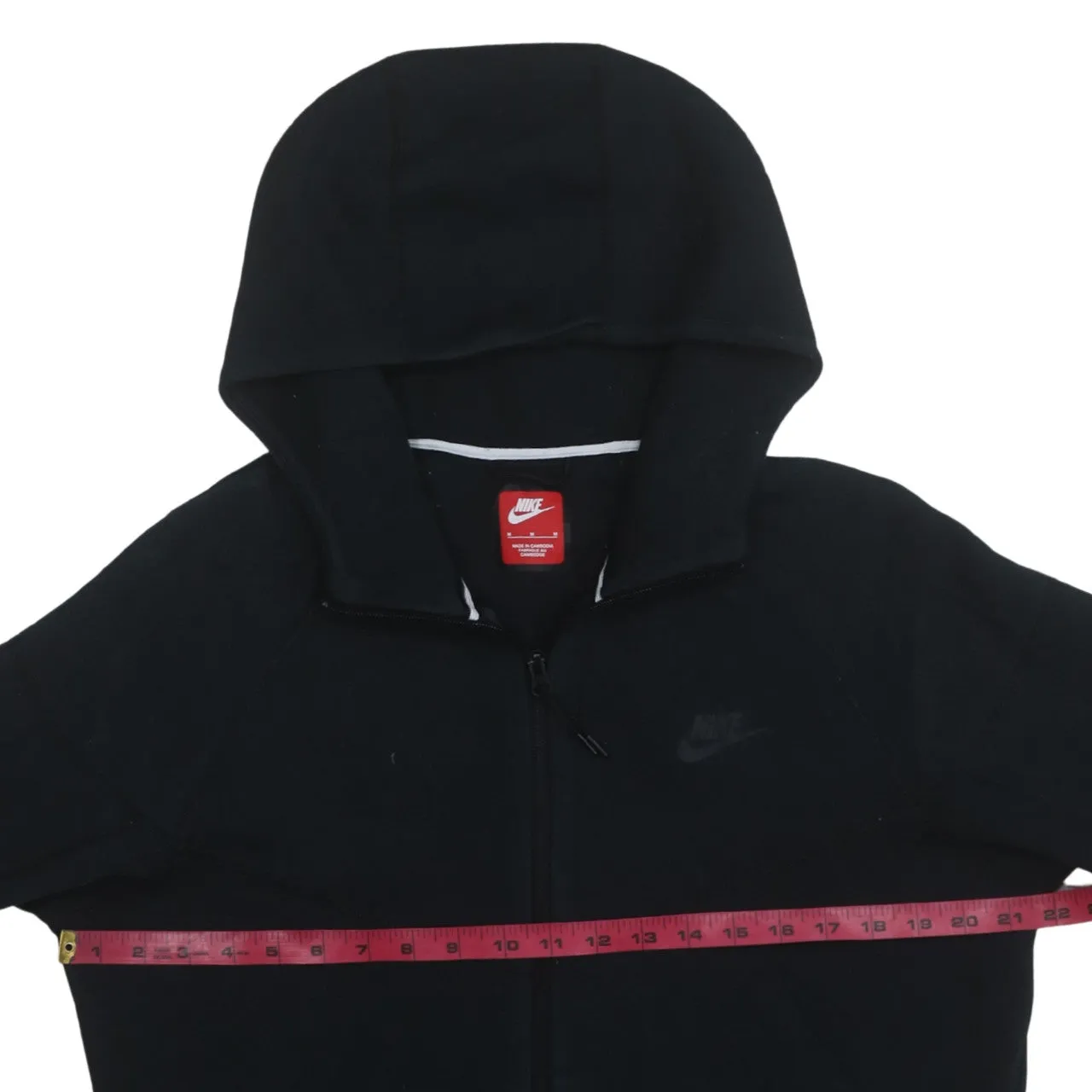 Nike 90's Swoosh Full Zip Up Hoodie Medium Black sold by Vintage Club product image thumbnail 5