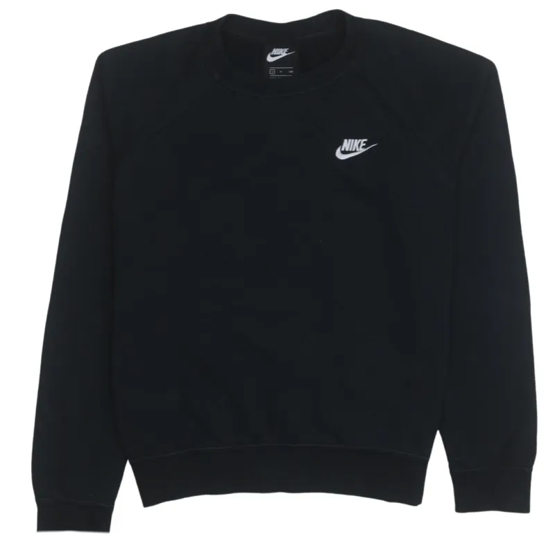 Nike 90's Swoosh Crew Neck Sweatshirt Small Black made by Nike
