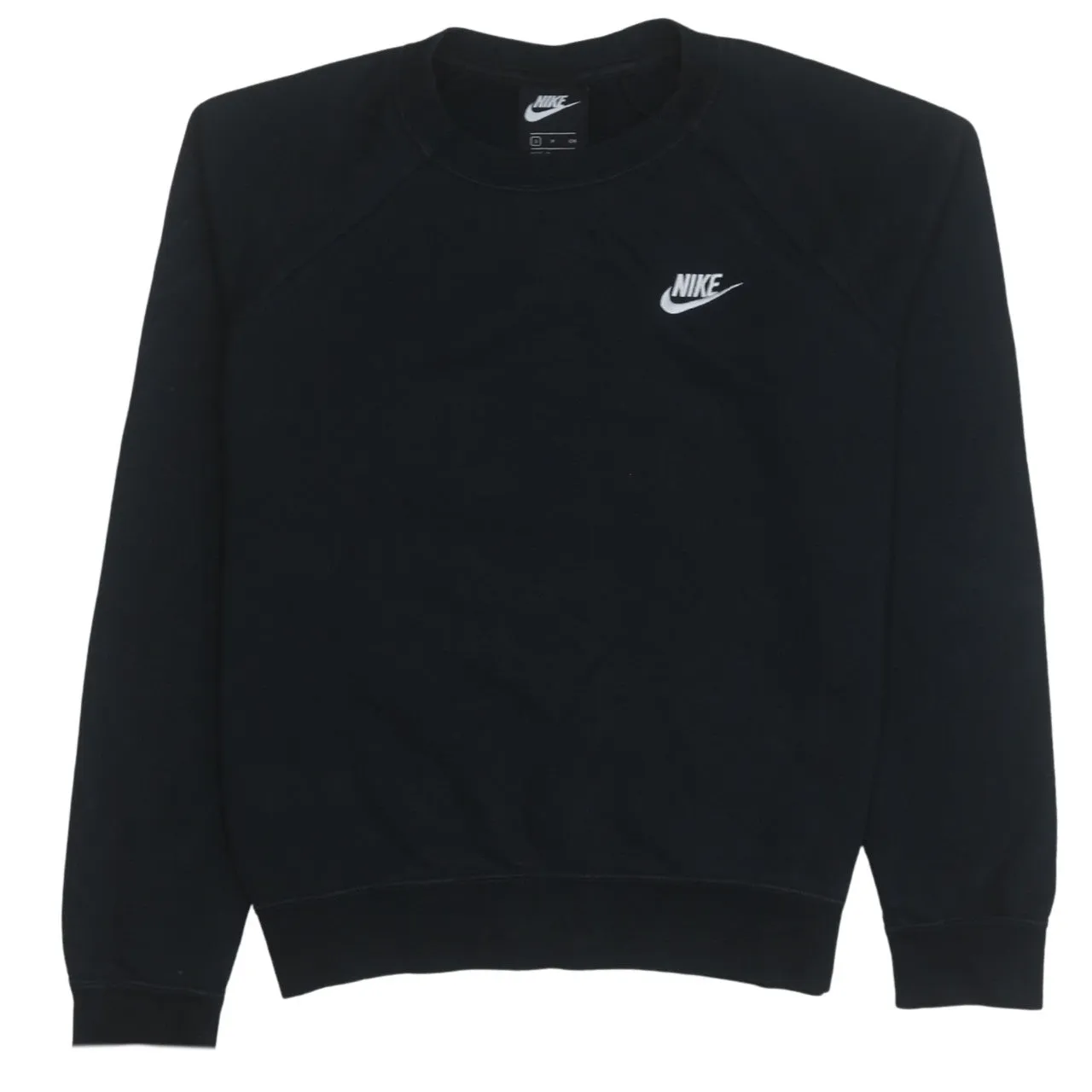 Nike 90's Swoosh Crew Neck Sweatshirt Small Black sold by Vintage Club