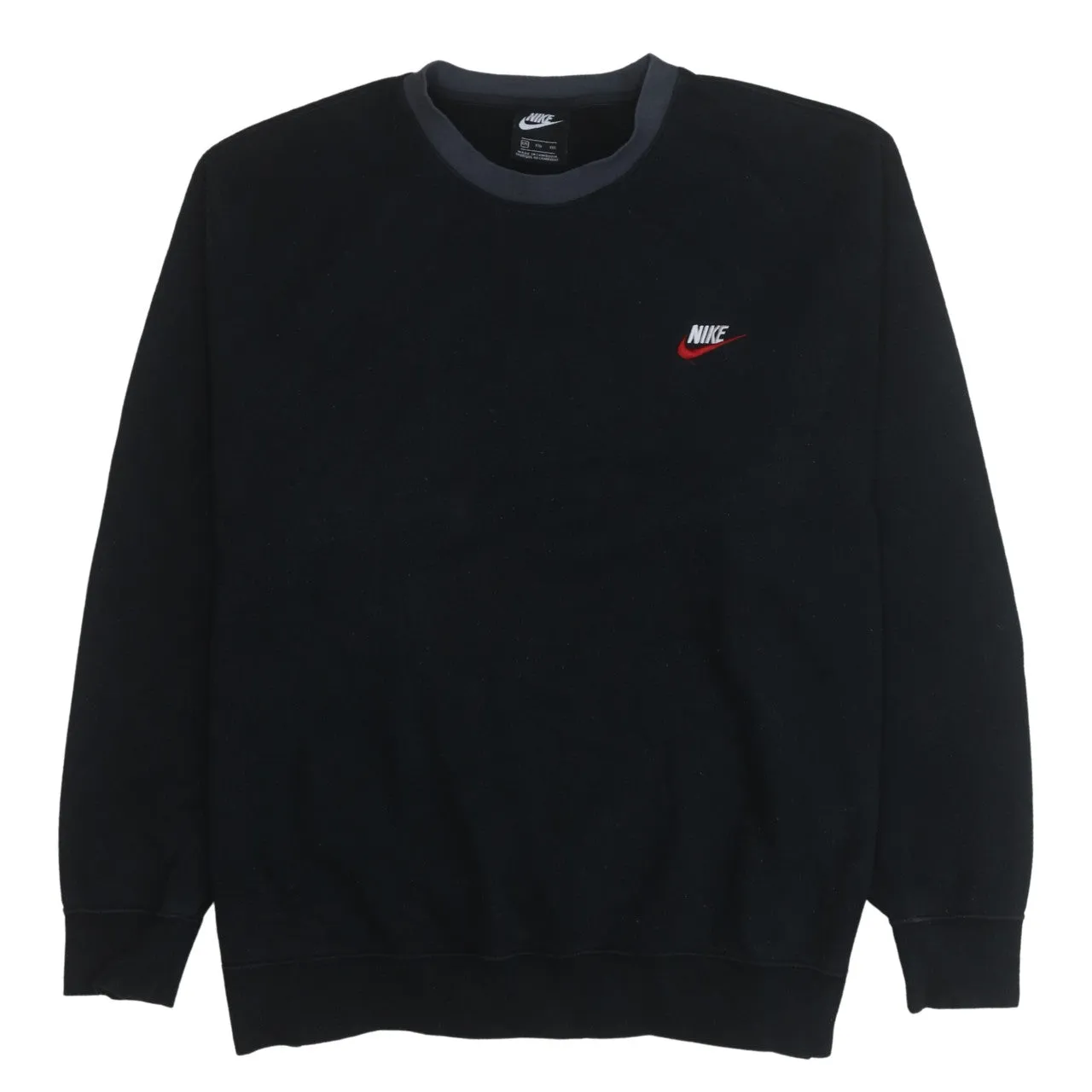 Nike 90's Swoosh Crew Neck Sweatshirt XXLarge (2XL) Black sold by Vintage Club