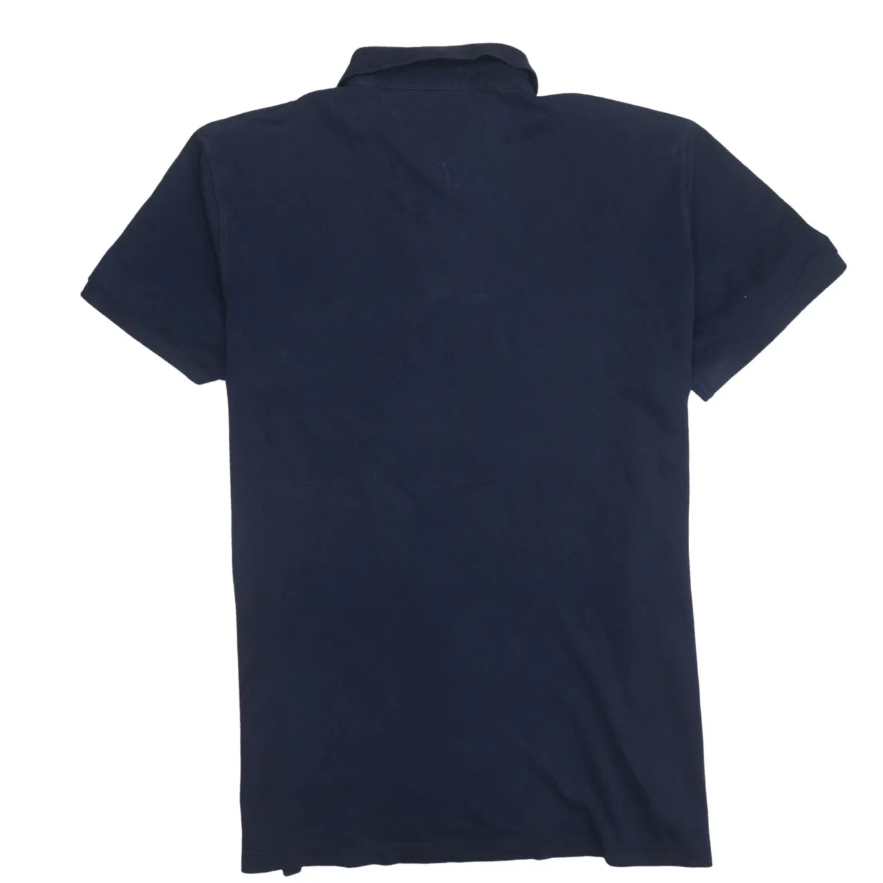 Tommy Hilfiger 90's Short Sleeves Quarter Button Polo Shirt XLarge Navy Blue sold by Vintage Club product image thumbnail 2