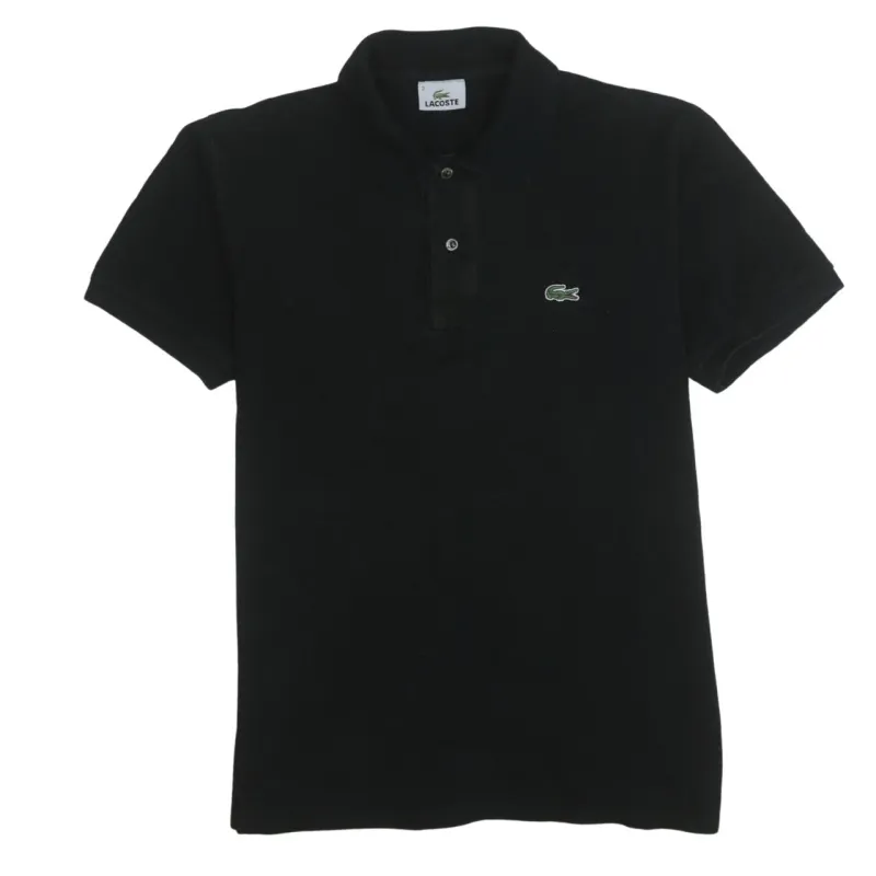 Lacoste 90's Short Sleeves Quarter Button Polo Shirt Small  Black sold by Vintage Club