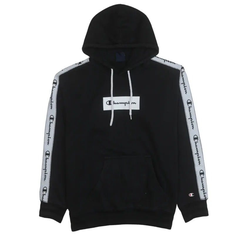 Champion 90's Drawstring Pockets Pullover Hoodie Small Black sold by Vintage Club