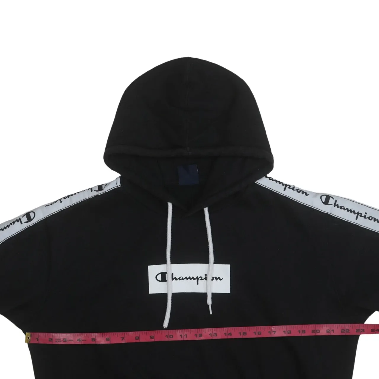 Champion 90's Drawstring Pockets Pullover Hoodie Small Black sold by Vintage Club product image thumbnail 5
