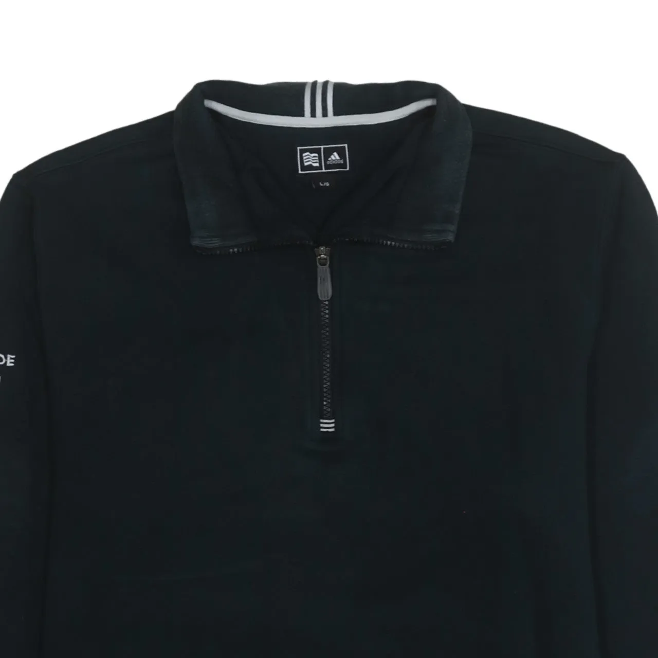 Adidas 90's Lightweight Quarter Zip Sweatshirt Large Black sold by Vintage Club product image thumbnail 3