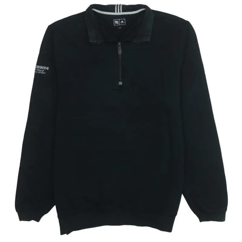 Adidas 90's Lightweight Quarter Zip Sweatshirt Large Black sold by Vintage Club