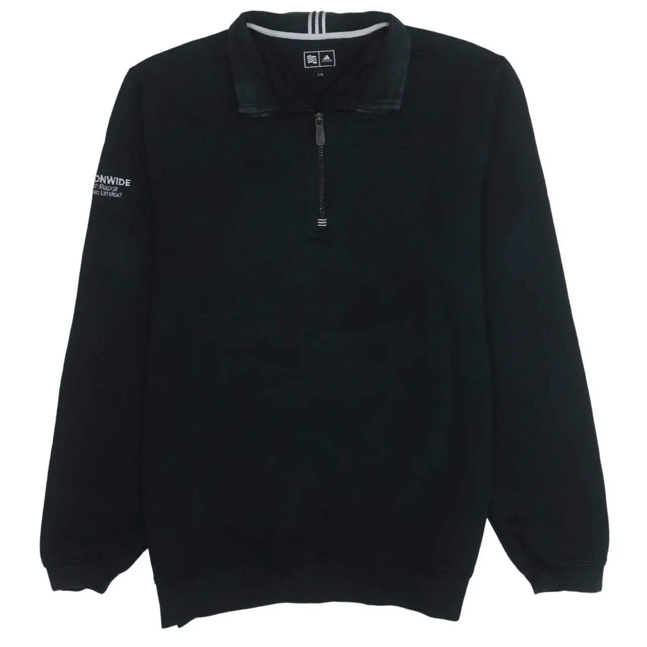 Adidas 90's Lightweight Quarter Zip Sweatshirt Large Black sold by Vintage Club