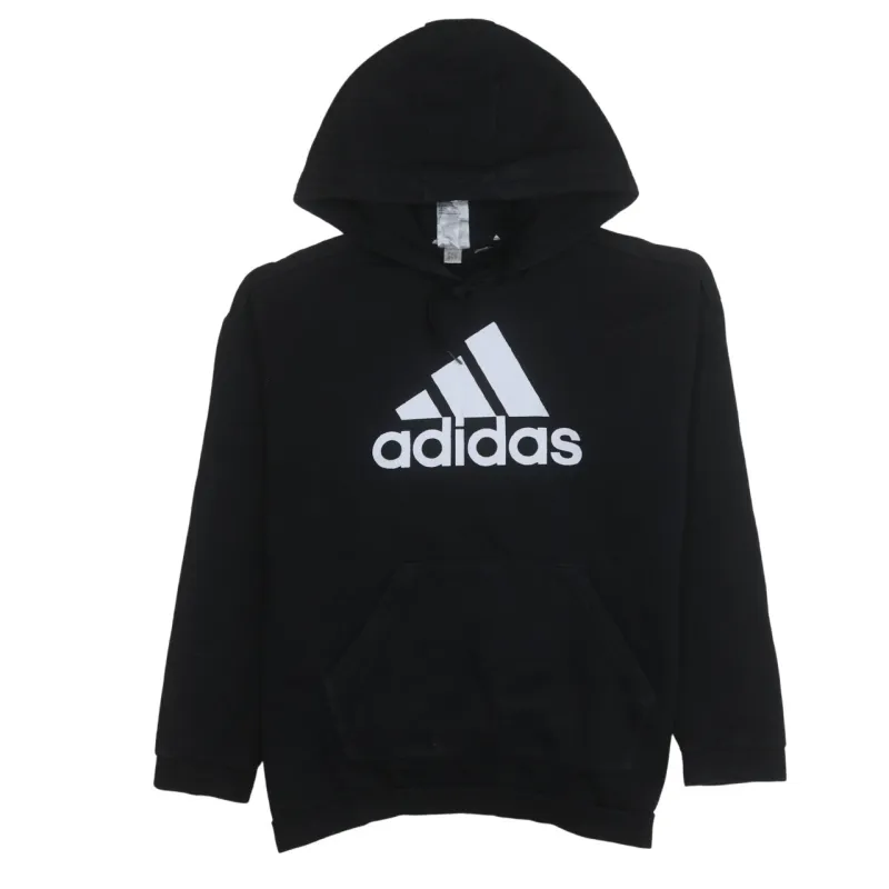 Adidas 90's Spellout Pullover Hoodie Medium Black sold by Vintage Club
