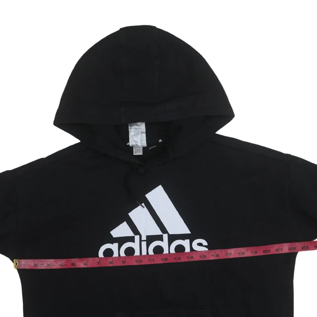 Adidas 90's Spellout Pullover Hoodie Medium Black sold by Vintage Club product image thumbnail 5