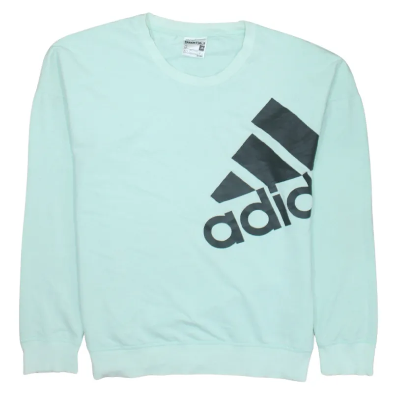 Adidas 90's Lightweight Crew Neck Sweatshirt Small Blue sold by Vintage Club