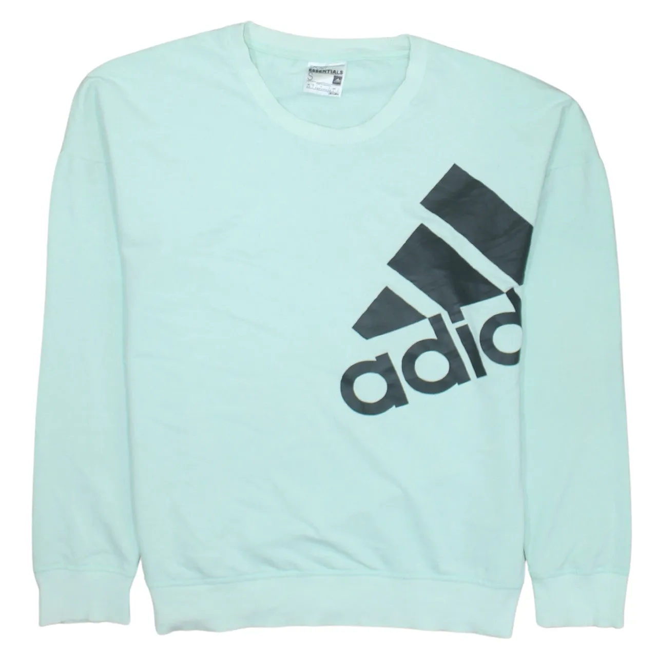 Adidas 90's Lightweight Crew Neck Sweatshirt Small Blue sold by Vintage Club