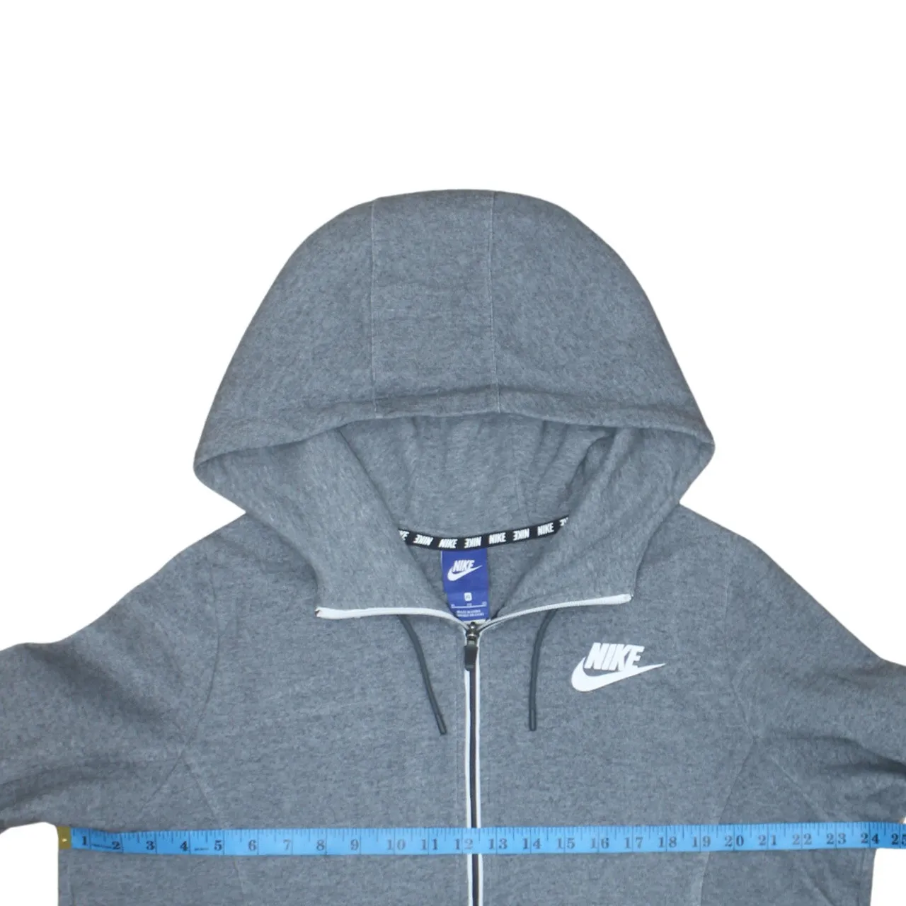 Nike 90's Swoosh Full Zip Up Hoodie XLarge Grey sold by Vintage Club product image thumbnail 5