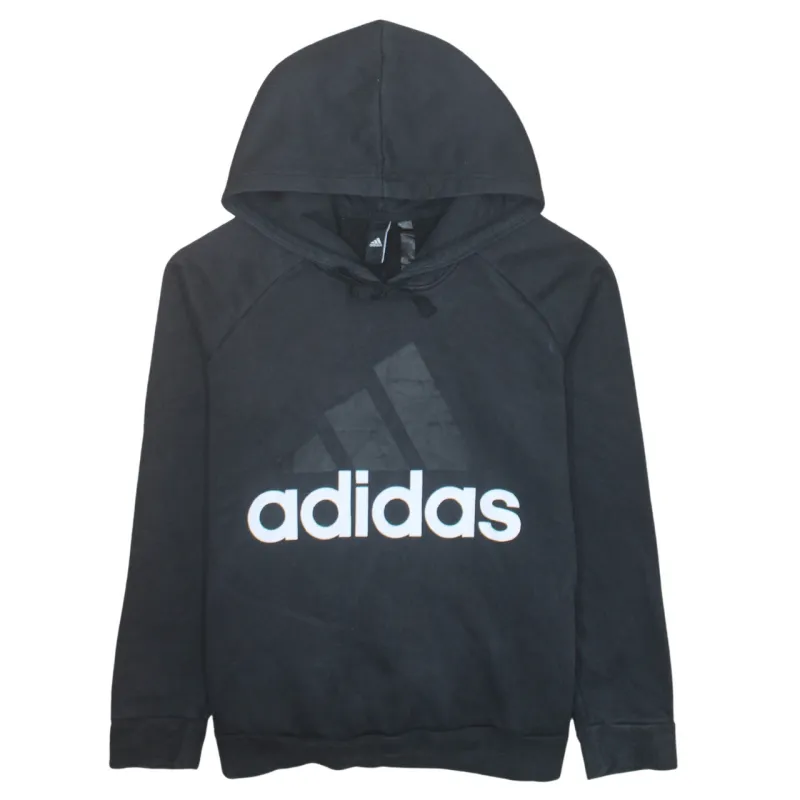 Adidas 90's Spellout Pullover Hoodie Large Black sold by Vintage Club