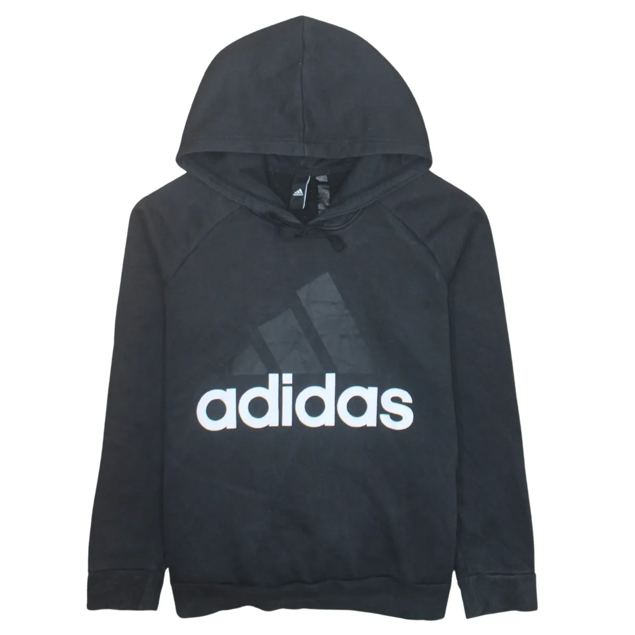 Adidas 90's Spellout Pullover Hoodie Large Black sold by Vintage Club