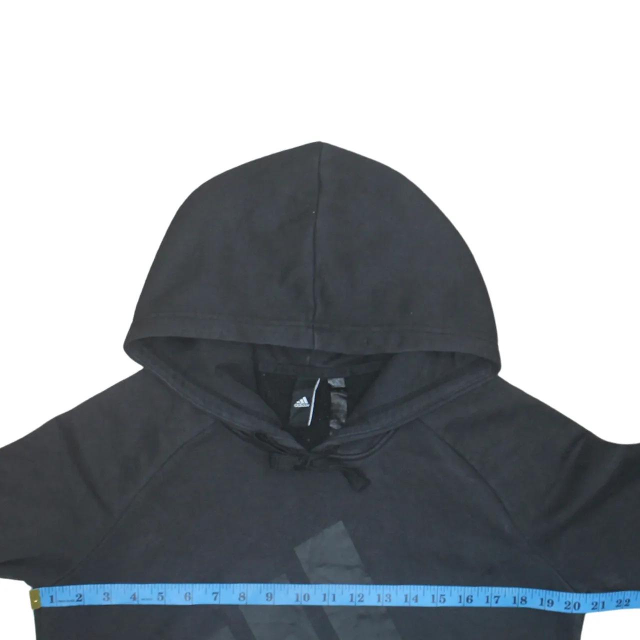 Adidas 90's Spellout Pullover Hoodie Large Black sold by Vintage Club product image thumbnail 5