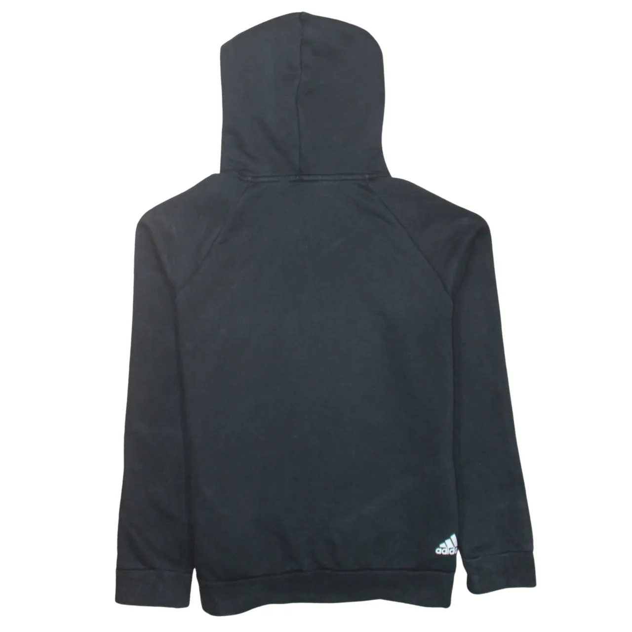 Adidas 90's Spellout Pullover Hoodie Large Black sold by Vintage Club product image thumbnail 2