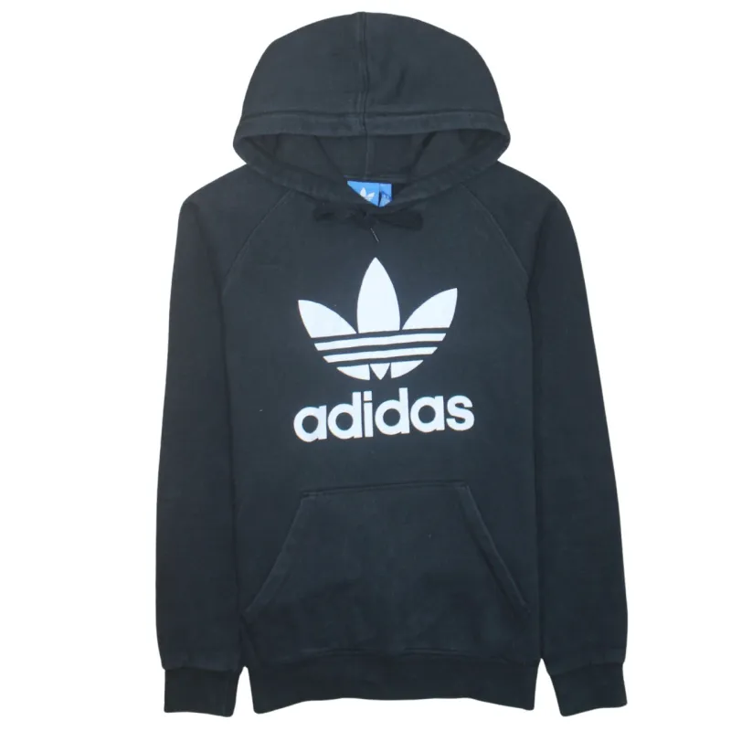 Adidas 90's Spellout Pullover Hoodie Medium Black sold by Vintage Club