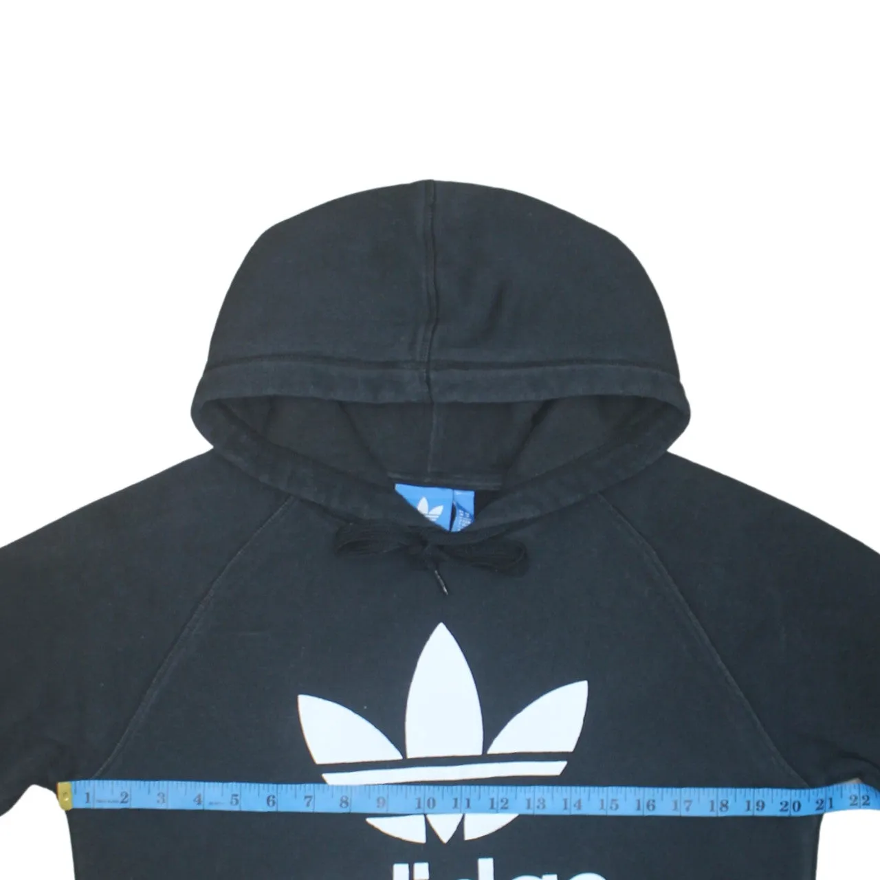 Adidas 90's Spellout Pullover Hoodie Medium Black sold by Vintage Club product image thumbnail 5