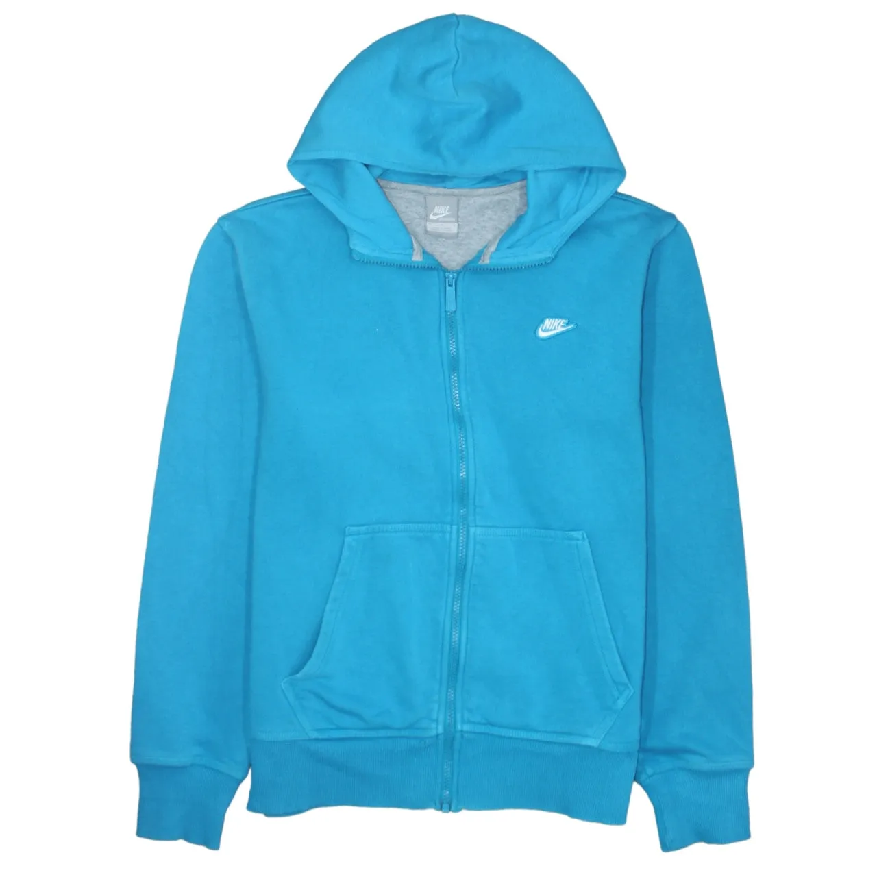 Nike 90's Swoosh Full Zip Up Hoodie Medium Blue sold by Vintage Club