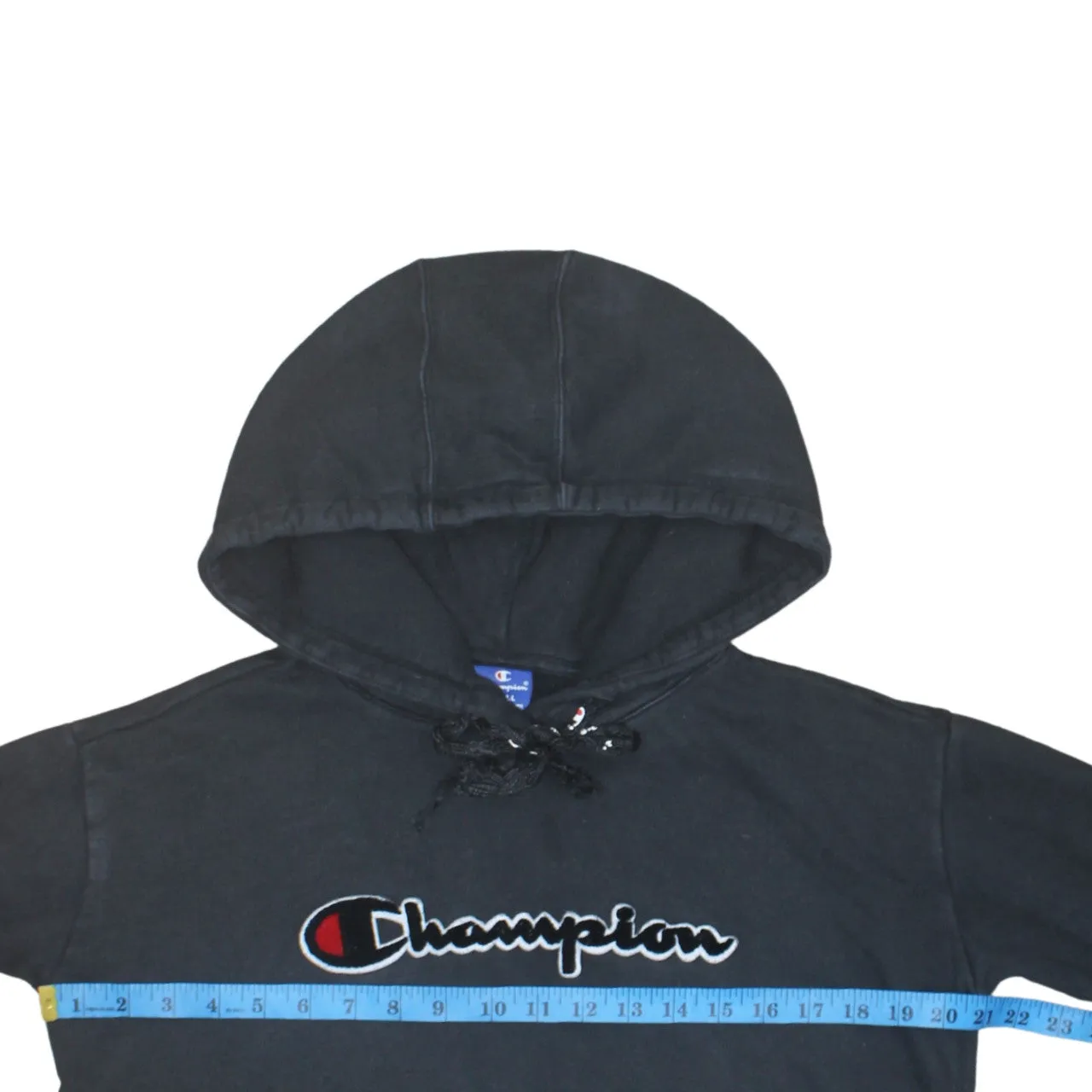 Champion 90's Spellout Pullover Hoodie Small Black sold by Vintage Club product image thumbnail 5