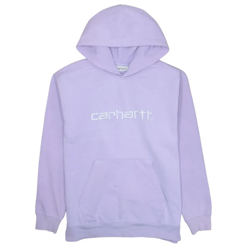 Carhartt 90's Spellout Pullover Hoodie Small Purple made by Carhartt