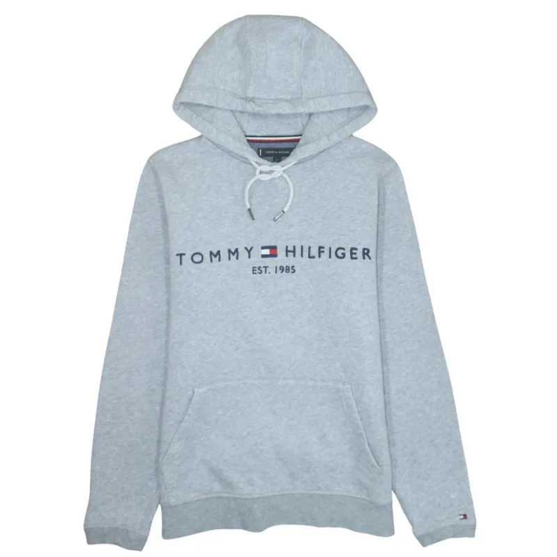 Tommy Hilfiger 90's Swoosh Pullover Hoodie Small Grey made by Tommy Hilfiger